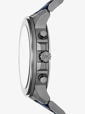 Oversized Prescott Gunmetal and Ceramic Watch