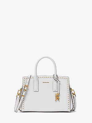 Laila Small Studded Leather Satchel