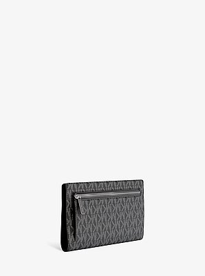 Billetera Carson grande con logotipo de la marca
