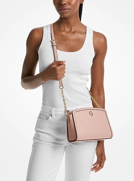 Chantal Large Pebbled Leather Crossbody Bag