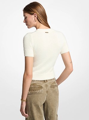Knit Short-Sleeve Sweater
