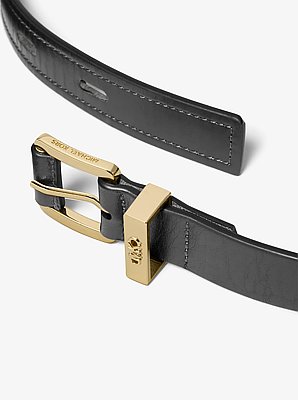 Chain Link Leather Belt