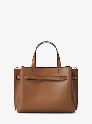 Emilia Medium Pebbled Leather Satchel