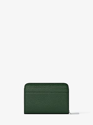 Jet Set Small Pebbled Leather Zip-Around Card Case