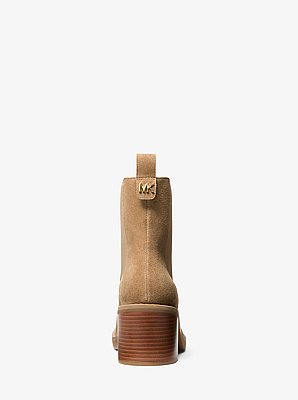 Houston Suede Block Heel Ankle Boot
