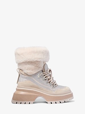 Bota Shiloh de varios materiales con adorno