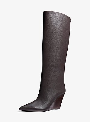 Botte &agrave; talon compens&eacute; Xandra en cuir