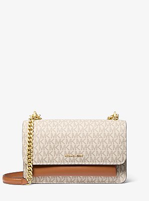 Claire Large Signature Logo Shoulder Bag