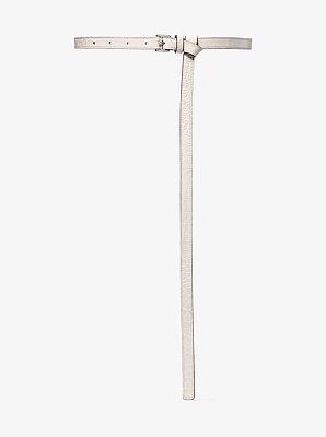 Carolyn Crocodile Embossed Leather Belt