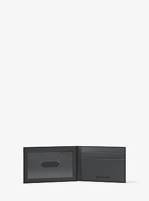 Hudson Metallic Signature Logo Billfold Wallet With Passcase