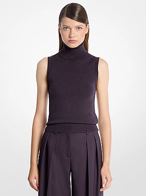 Cashmere Sleeveless Turtleneck