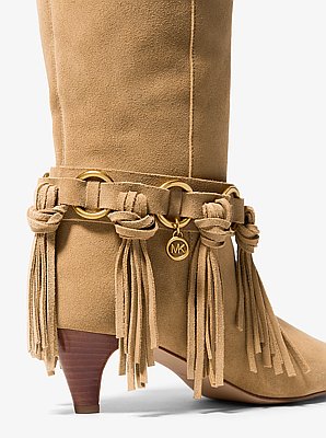 Bota Daniela de gamuza con flecos