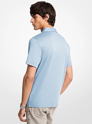 Poloshirt van katoen met geborduurd logo