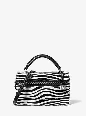 Jana Extra-Small Zebra Print Calf Hair Crossbody Bag