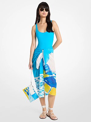 Michael Kors X Christina Zimpel Cotton Lawn Sarong