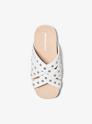 Irene Studded Leather Flat Sandal