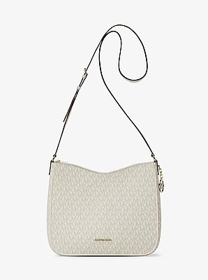 Nayla Medium Signature Logo Messenger Bag