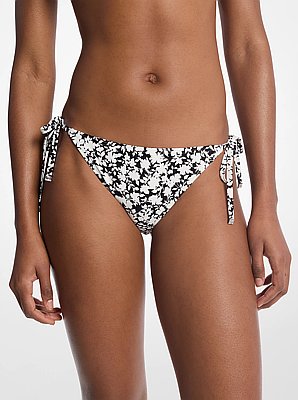 Floral Print Triangle Bikini Bottom