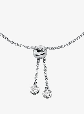 Pulsera con bisel de plata de ley chapada en metales preciosos y cierre deslizante