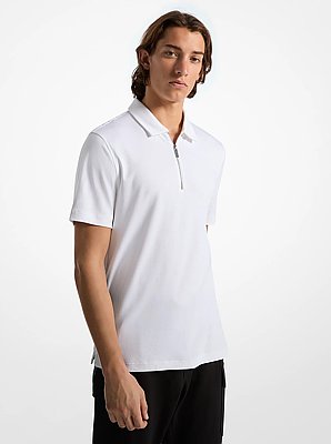 Cotton Half-Zip Polo Shirt