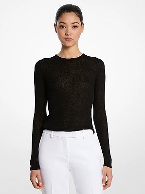 Hutton Ribbed Superfine Linen-and-Cotton Blend Sweater