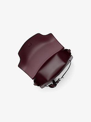 Emilia Small Pebbled Leather Saddle Crossbody Bag