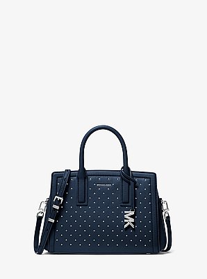 Laila Small Studded Leather Satchel