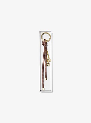 Gold-Tone and Speckled Cord Bag Charm