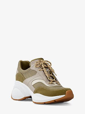 Kaia Mixed-Media Trainer
