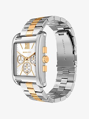 Oversized Monroe Two-Tone Watch