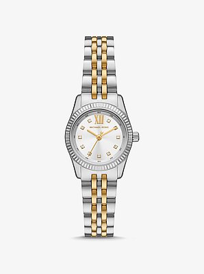 Petite Lexington Pav&eacute; Two-Tone Watch
