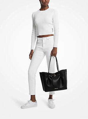 Bolso tote Emilia grande de piel granulada