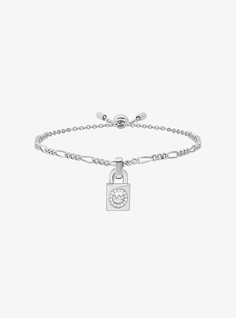 Pav&eacute; Logo Pendant Slider Bracelet
