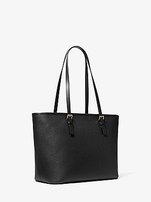 Shopper Jet Set aus Saffianleder mit Anh&auml;nger