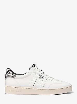 Scotty Snake Embossed Leather Sneaker