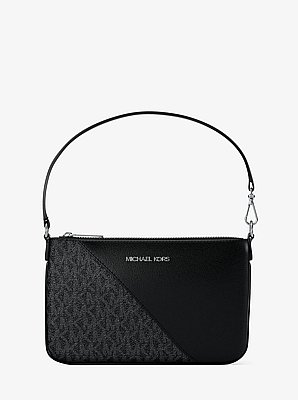 Jet Set Travel Small Signature Logo and Smooth Wristlet