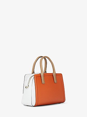 Laila Extra-Small Color-Block Leather Crossbody Bag