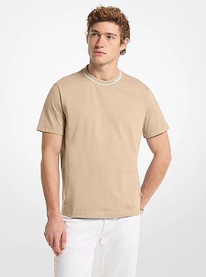 Logo Trim Cotton Jersey T-Shirt