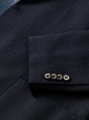 Slim-Fit Wool Blend Flannel Blazer