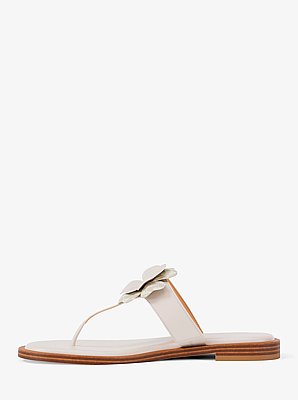 Callie Embellished Signature Logo Trim Thong Sandal