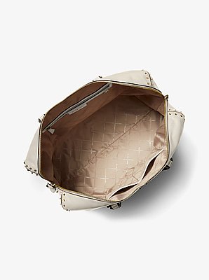 Bolso de viaje Astor extragrande de piel con tachuelas