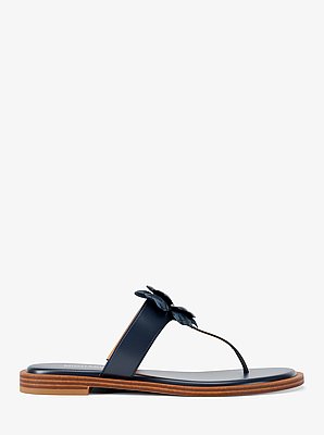 Callie Embellished Signature Logo Trim Thong Sandal
