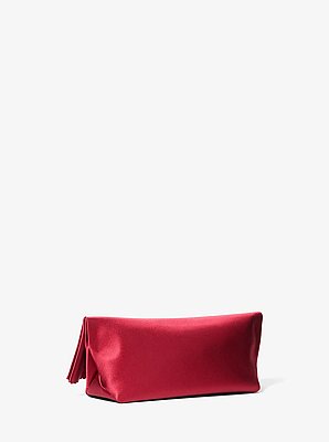 Isabella Satin Foldover Clutch