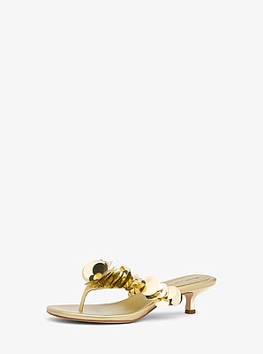 Loretta Sequin Embellished Metallic Sandal