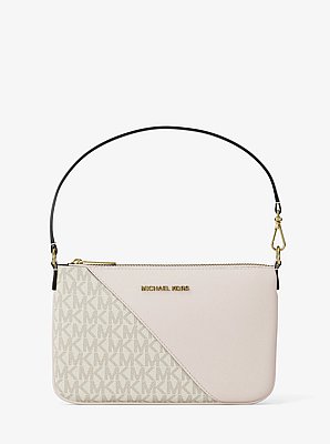 Jet Set Travel Small Signature Logo and Smooth Wristlet
