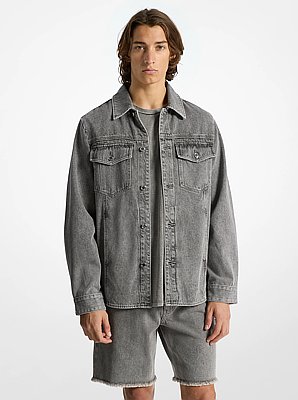 Washed Denim Shirt Jacket