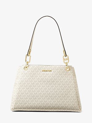 Bolso de hombro Trisha grande con logotipo