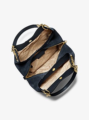 Lillie Large Suede Shoulder Bag