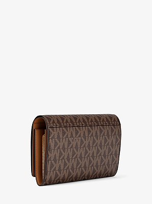 Portofel Jet Set mare cu logo distinctiv