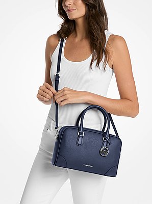 Bolso satchel Thompson mediano de piel granulada